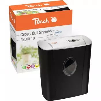 Peach PS500-10 destructora de documentos corte cruzado 72 dB 22 cm negro