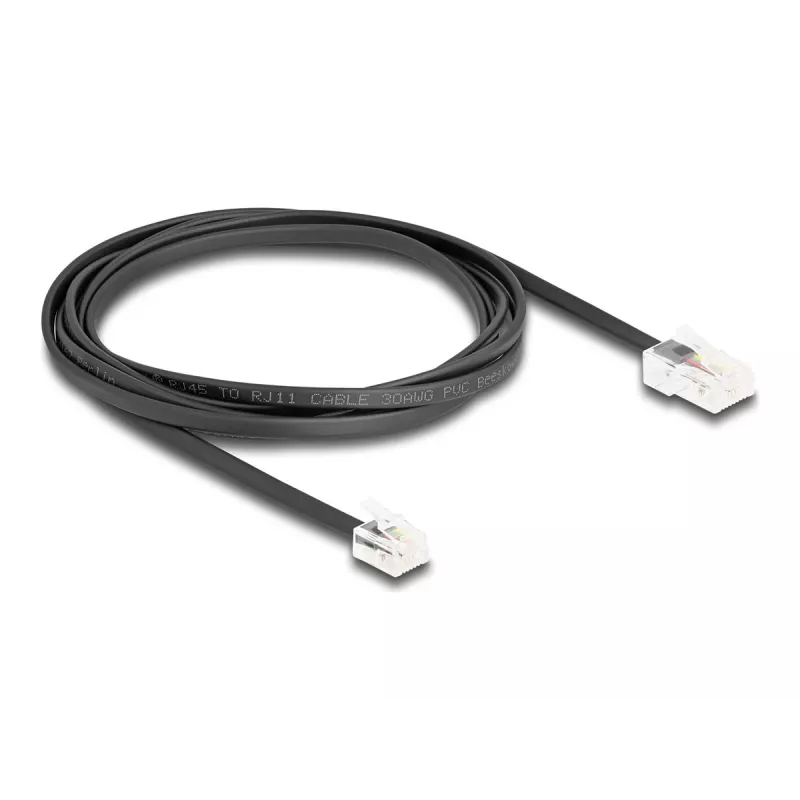 Cable de teléfono DeLOCK 88036 RJ45 a RJ11 2 m negro