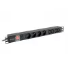 Lanberg PDU-04E04I-0200-BK PDU para rack 1U, 4x tipo E + 4x IEC C13, 16 A, 2 m, negro