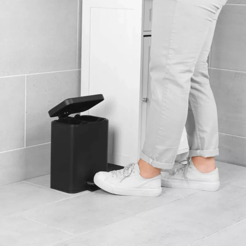 Cubo de basura de doble compartimento Beldray LA035235BLKFEU7 5 litros Negro