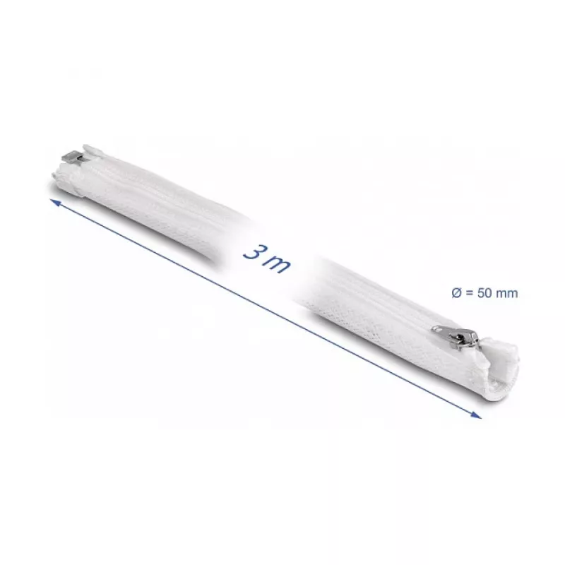 Funda de malla DeLOCK 20835 3 m x 50 mm blanco