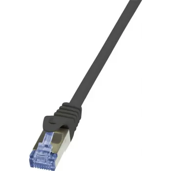 LogiLink PrimeLine - Cable patch - RJ-45 (M) a RJ-45 (M) - 20 m - SFTP, PiMF - CAT 6a - libre de halógenos, inyectado, sin lengüeta - negro