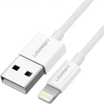 Ugreen Cable USB 2.0 A Lightning 2 m, 5 V / 2,4 A iPhone 7 / 7 plus / 6S / 6 / 6 Plus, iPhone 5s/5c/5, iPad Mini/Mini 2, iPad 1 m Blanco