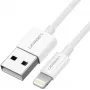 Ugreen Cable USB 2.0 A Lightning 2 m, 5 V / 2,4 A iPhone 7 / 7 plus / 6S / 6 / 6 Plus, iPhone 5s/5c/5, iPad Mini/Mini 2, iPad 1 m Blanco