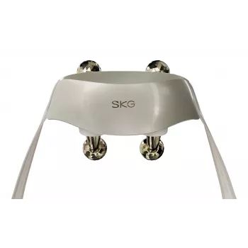 SKG H7 Ultra-E – Cabezales de masaje dorados, masaje combinado, masaje por compresión, masaje amasador, masaje por vibración, cuello, hombros, Dorado, Plástico, Botones, Batería
