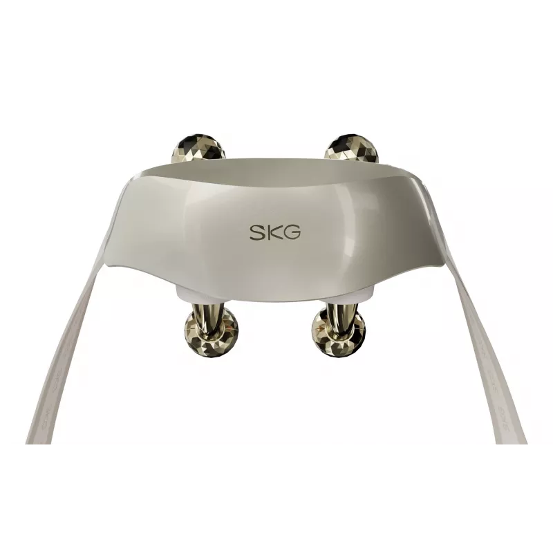 SKG H7 Ultra-E – Cabezales de masaje dorados, masaje combinado, masaje por compresión, masaje amasador, masaje por vibración, cuello, hombros, Dorado, Plástico, Botones, Batería