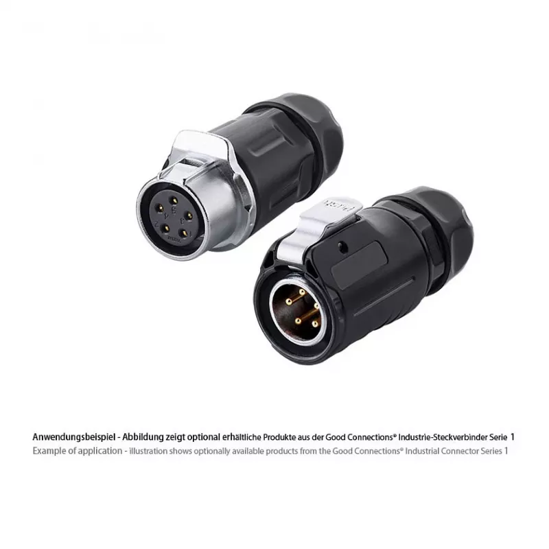 Good Connections Conector industrial S1 - Power 5-Pin M20