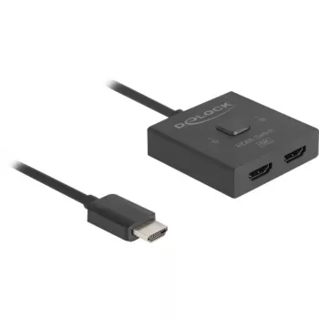 Switch HDMI DeLOCK 18901 144Hz negro plástico 55x55x15mm