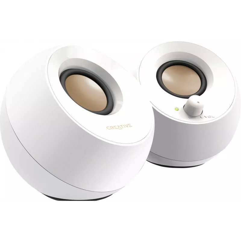 Creative Pebble 2.0 altavoces estéreo de escritorio, blanco