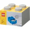 LEGO Cajón de escritorio 4, caja de almacenamiento Gris, con studs