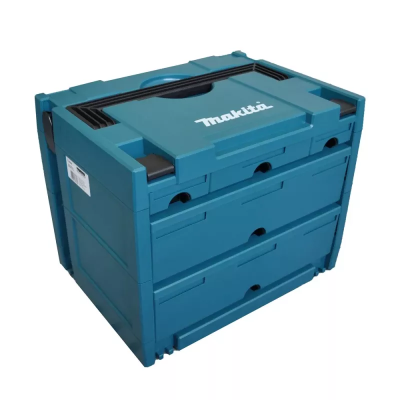 Makita P-84349 MAKSTOR Model 4.5 caja de herramientas, 5 cajones, azul
