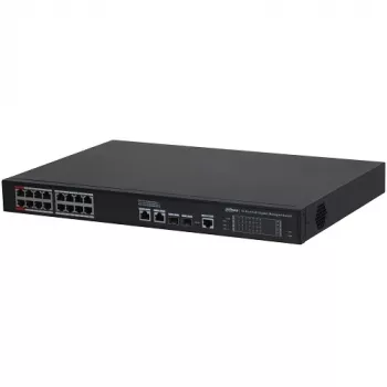 Switch PoE 1000Mbps 16 puertos PoE +2G uplink + 2SFP, Hi-PoE