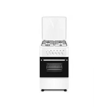 Cocina de gas y eléctrica Ravanson KWGE-K550 blanca