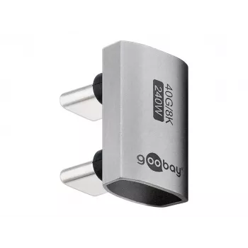 Adaptador/acoplador USB-C Goobay 74446 plateado contactos de níquel/oro
