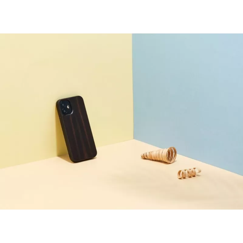Funda protectora Man and Wood para iPhone 12 mini – ébano negro