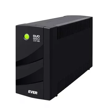 EVER DUO 850 AVR USB - SAI - CA 230 V - 550 vatios - 850 VA - monofásico - 2 x batería 5 Ah - USB - tomas de salida: 6