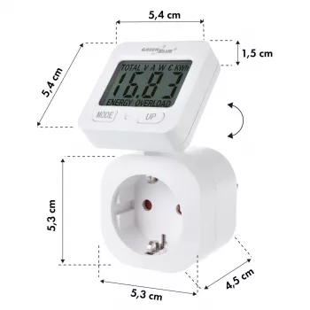 Medidor de vatios Energymeter GB615E GreenBlue