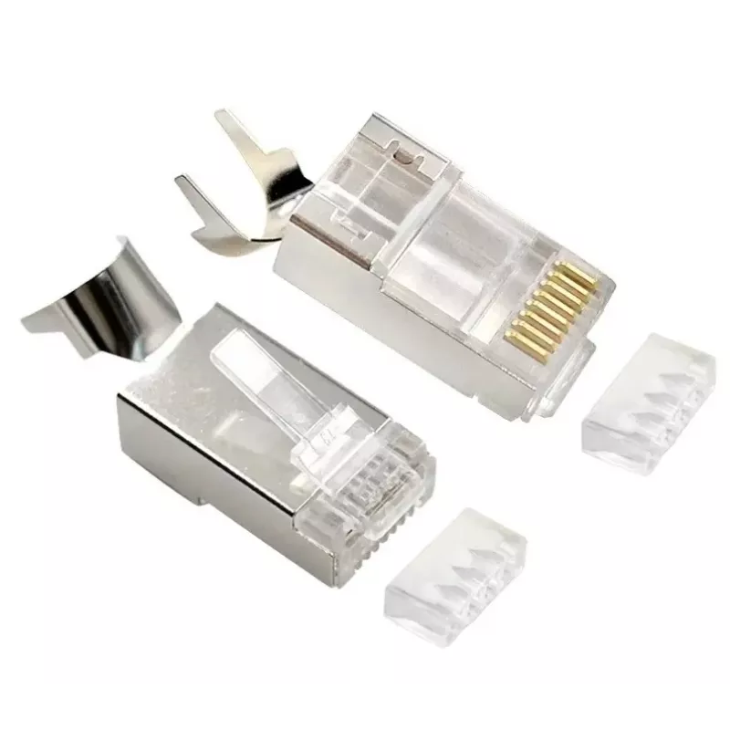 Conector macho RJ45 GEMBIRD CAT7 8P8C dorado 15µm FTP/SFTP pack de 50