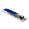 Carcasa para SSD DeLOCK 42620 carcasa externa para SSD M.2 NVME PCIe con conector hembra USB Type-C, transparente