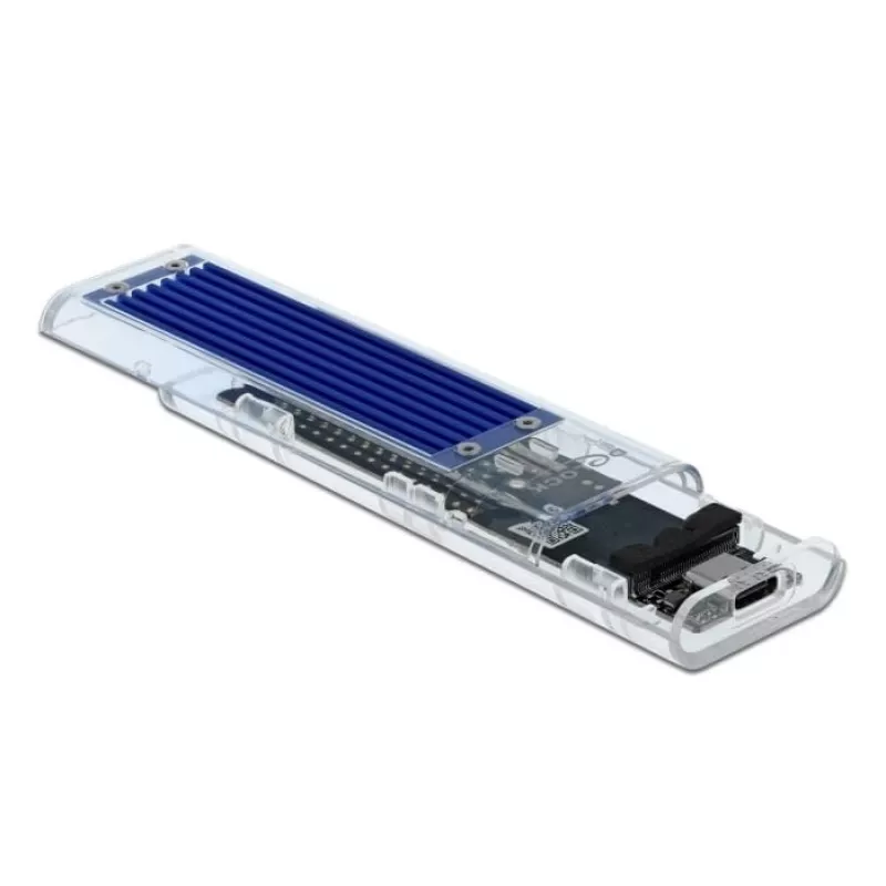 Carcasa para SSD DeLOCK 42620 carcasa externa para SSD M.2 NVME PCIe con conector hembra USB Type-C, transparente
