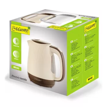 Hervidor de agua Feel-Maestro MR042 beige 1,7 L Beige, Marrón 2200 W
