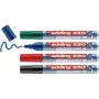 Set de rotuladores para pizarra blanca Edding 250 — 4 unidades, punta redonda, negro azul verde rojo