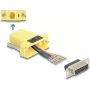DELOCK D-Sub de 15 polos conector hembra a RJ12 conector hembra kit de montaje, amarillo