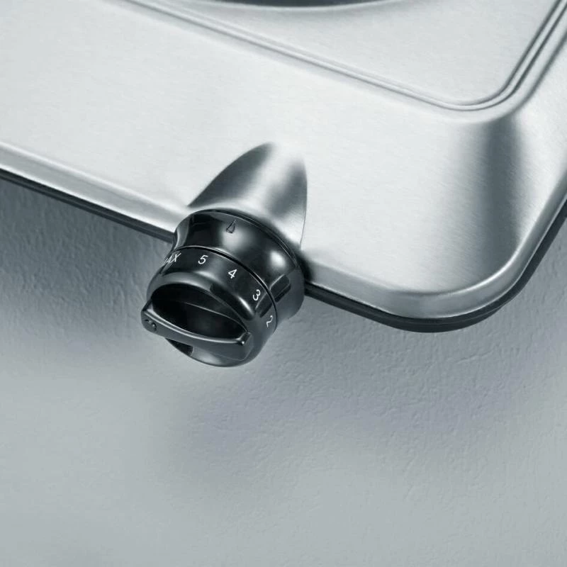 SEVERIN KP 1092 - Placa de cocina eléctrica - 1,5 kW - Acero inoxidable cepillado