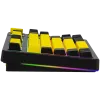 LORGAR KBP70TKLW, Teclado gaming mecánico TKL inalámbrico Pro, Negro/Amarillo, distribución EN