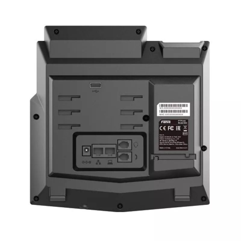 Teléfono IP Fanvil X4U negro 12 líneas LCD Wi-Fi con auricular alámbrico