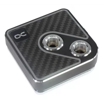 Bloque de agua Alphacool Core 1 Aurora Carbon Brass Copper Nickel Black 72mm