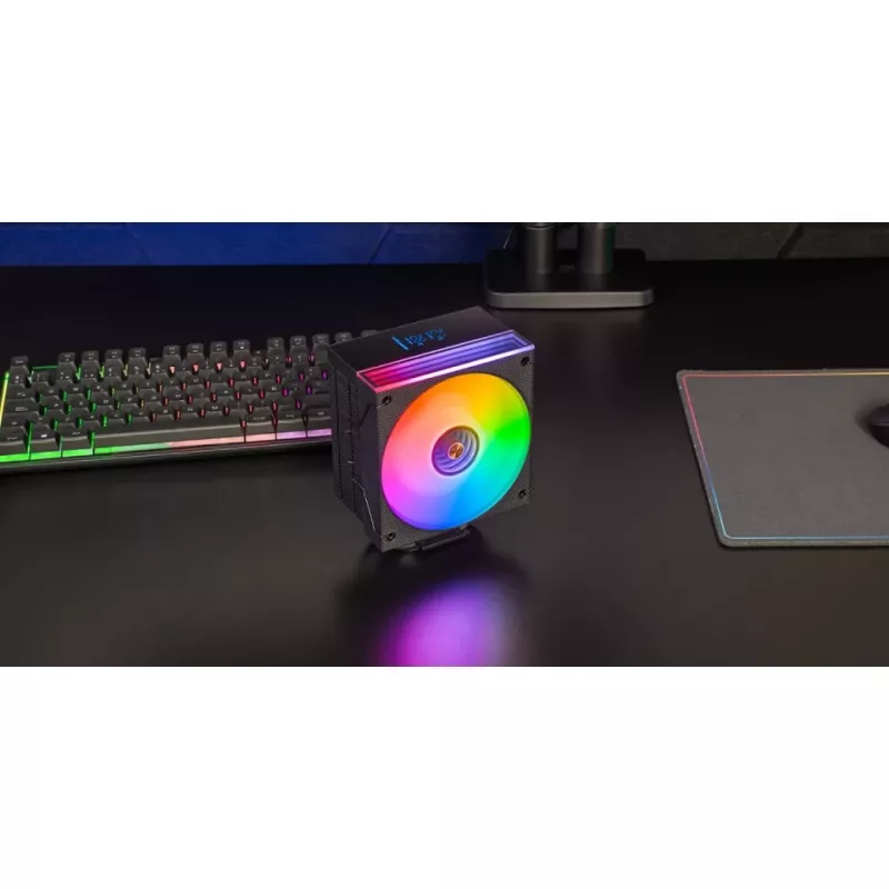Ventilador para CPU TACENS Mars Gaming MCPU-LCD, ventilador de 120 mm, TDP 300 W, compatible con LGA1700/1200/115x/1366 y AM4/AM5, negro