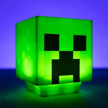 Luz Paladone Minecraft Creeper diseño 3D PP6595MCFV3 — lámpara de mesa/colgante