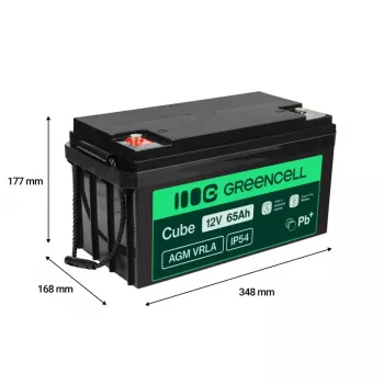 Batería AGM VRLA 12V 65Ah IP54