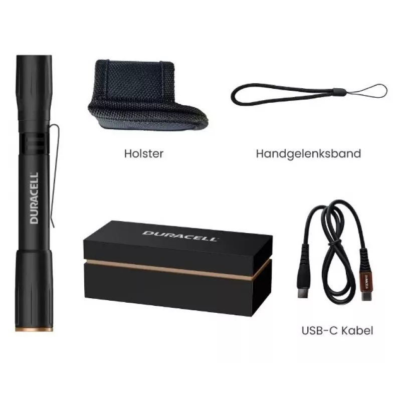 Linterna Duracell DF400R caja regalo negra