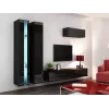 Estantería Cama VIGO NEW 180/40/30 negro/negro brillo