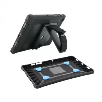 Mobilis PROTECH - Tapa trasera para tablet - con soporte y correa de mano, reforzada - Negro - para Apple iPad de 10,9 pulgadas (10.ª generación) (067009)