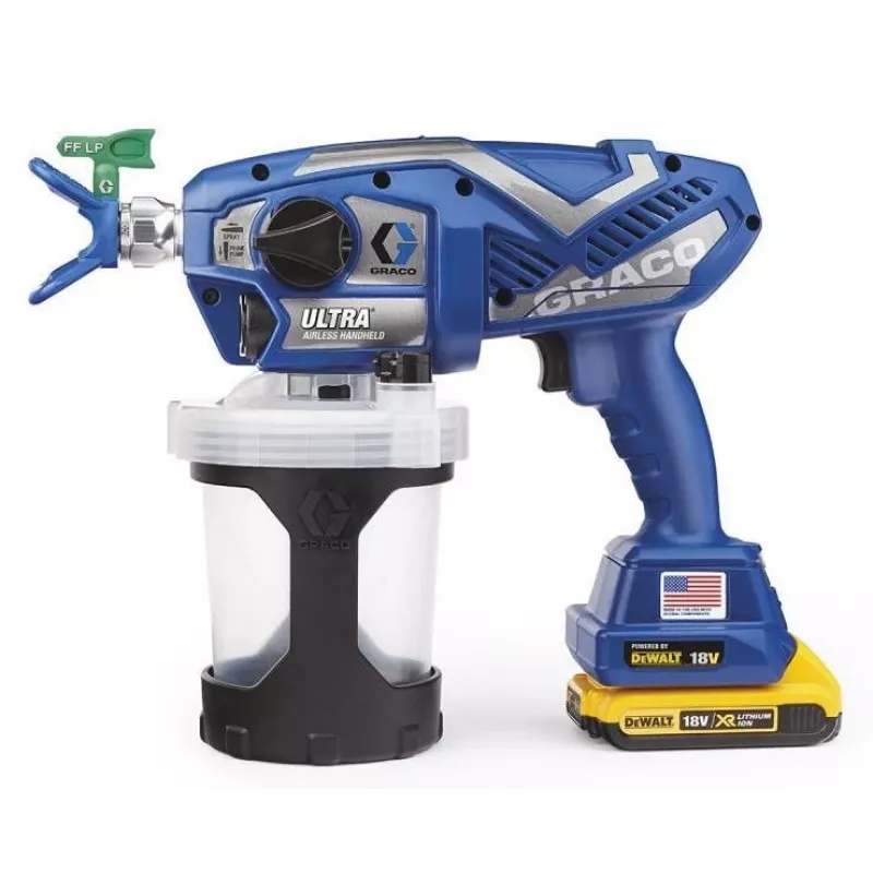 Pistola de pintura airless GRACO ULTRA (2 x batería 2AH DEWALT + cargador) + bolsa