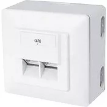 Caja de conexión RJ-45 blanca ShiverPeaks BS74272-SET