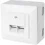 Caja de conexión RJ-45 blanca ShiverPeaks BS74272-SET
