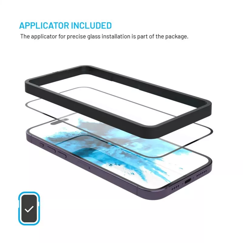 Protector de pantalla de cristal templado FIXED para Apple iPhone 17 2.5D Full Cover — 2 uds., negro