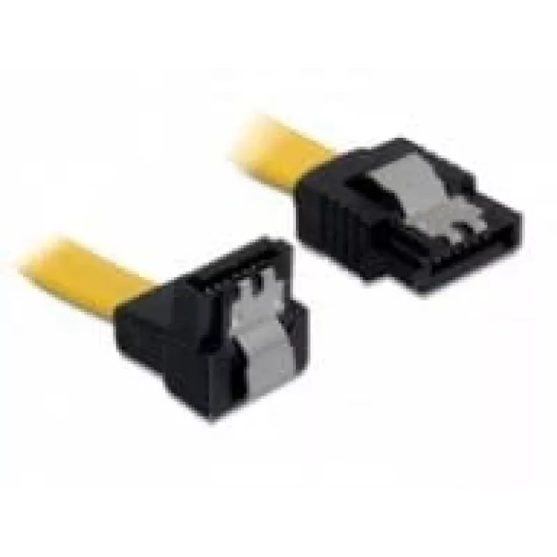 Cable SATA conector macho/conector macho DeLOCK 0,2 m amarillo
