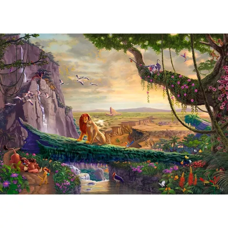 Thomas Kinkade Studios: Disney Dreams Collection - El Rey León, Regreso a la Roca del Rey, puzle 6000 piezas