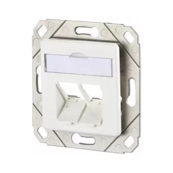 METZ CONNECT 130B20D21102KE Caja Keystone empotrable, 2 puertos, sin equipar, blanco puro