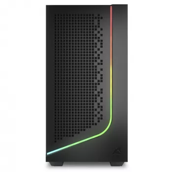 Caja de PC Sharkoon J1000 ARGB mATX — caja Mid-Tower Micro-ATX con iluminación ARGB