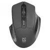 Ratón óptico inalámbrico DEFENDER Datum MB-345 RF, ambidiestro/diestro, 1600 DPI, 3 botones, receptor USB RF, negro