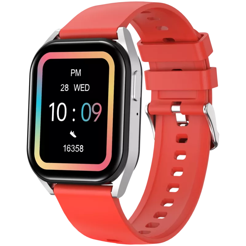 Smartwatch CANYON Chatter SW-58 BT-CALL plata rojo