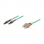 Cable de red de fibra óptica dúplex OM3 (multimodo, 50/125) SC/ST, LSZH, polaridad reversible, 3m, Good Connections®