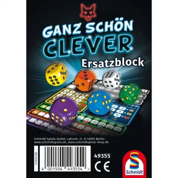 Bloque de puntuación de repuesto para el juego de mesa G3 Ganz schön clever! (Edición de viaje) a partir de 8 años