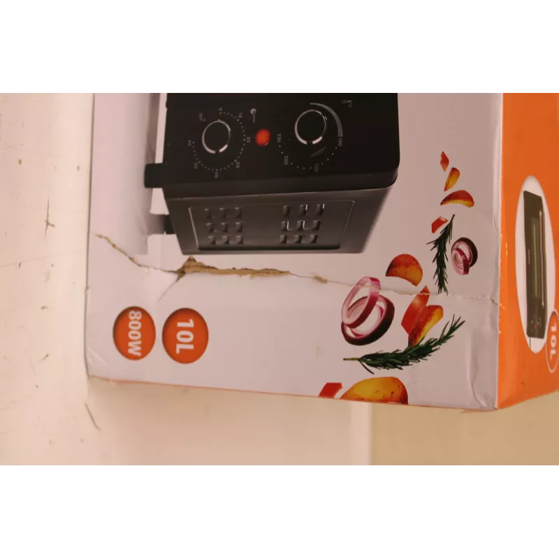LIQUIDACIÓN. Tristar OV-3615 Mini horno, Negro | Tristar | Mini horno | OV-3615 | 10 L | 800 W | Negro | EMBALAJE DAÑADO, HUECO IRREGULAR ENTRE EL CRISTAL Y LA JUNTA DE LA PUERTA